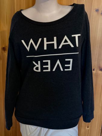 Lässiger Pullover mit Aufdruck, Gröss M grau
