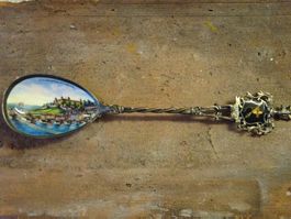 Grosser Sammlerlöffel Vermail Spoon /  Bayern Marienberg