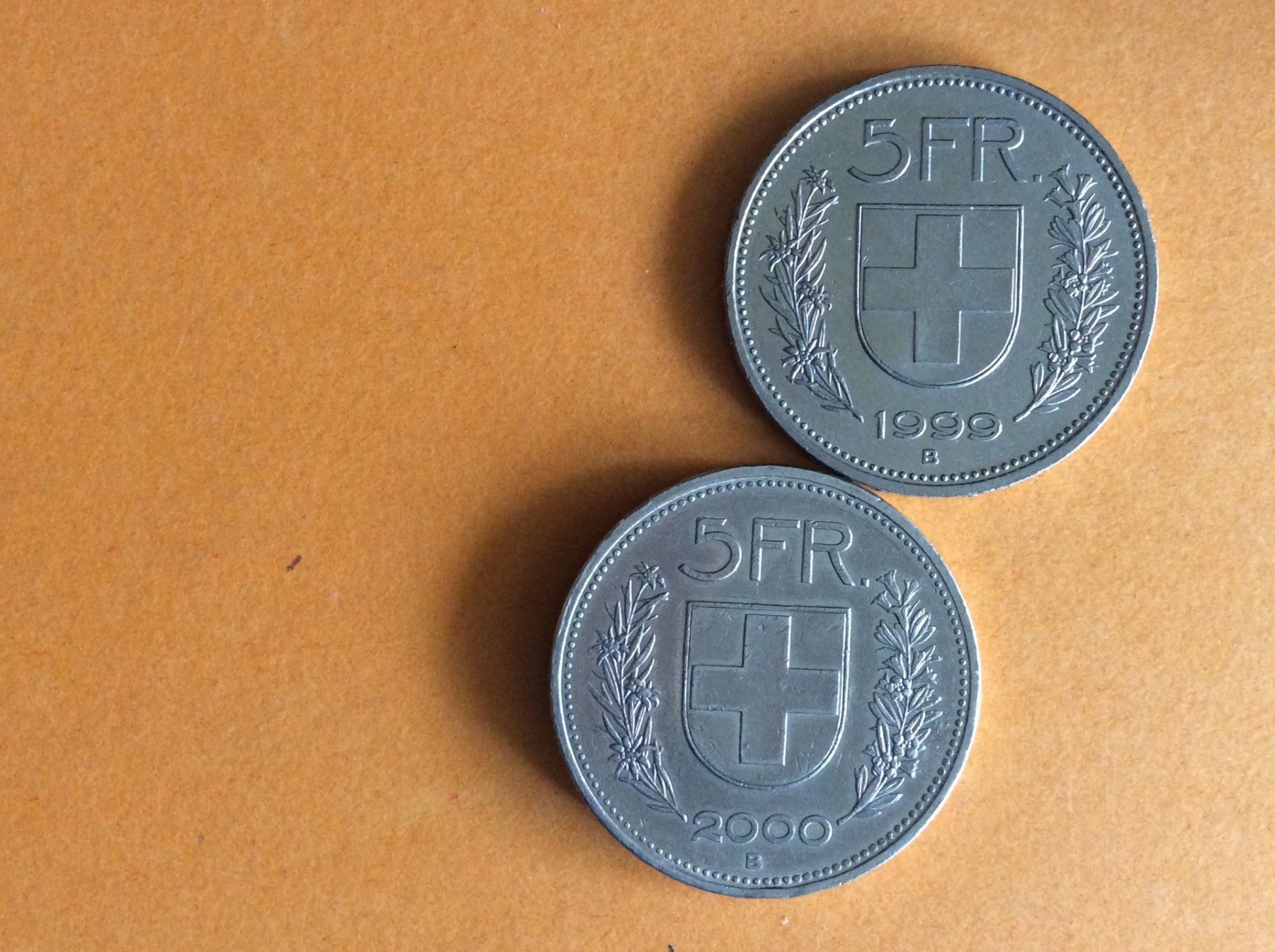 Tutti le monete: 5 francs  1999 - 2000  Jolies – Usato da Genève venduto da pie_fh2d
