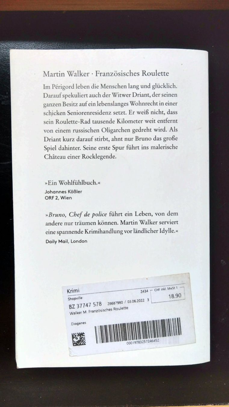 Libri: Martin Walker - Französisches Roulette – Usato da Fislisbach venduto da Maieriisli25 1