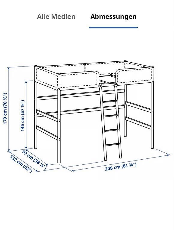 Ikea Letti: Hochbettgestell Tuffing – Usato da Einigen venduto da Julchen8 3