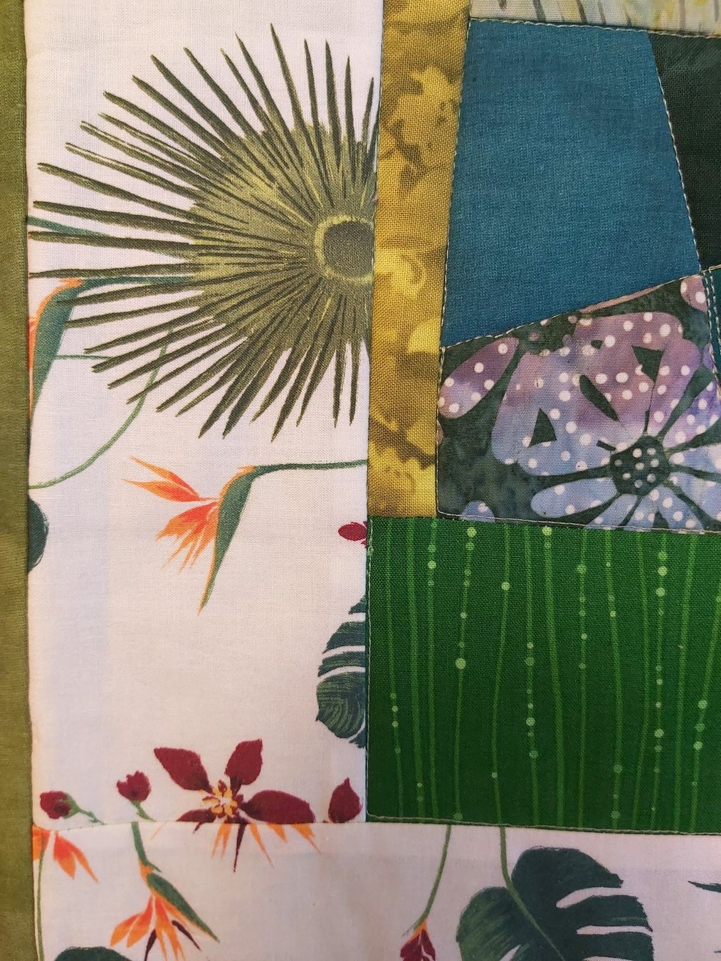 Toutes les décorations: Patchwork Quilt "Farnwald" Unikat 125 x 72 cm – Neuf (Voir description) à Wetzikon ZH par Meltingpot29 1