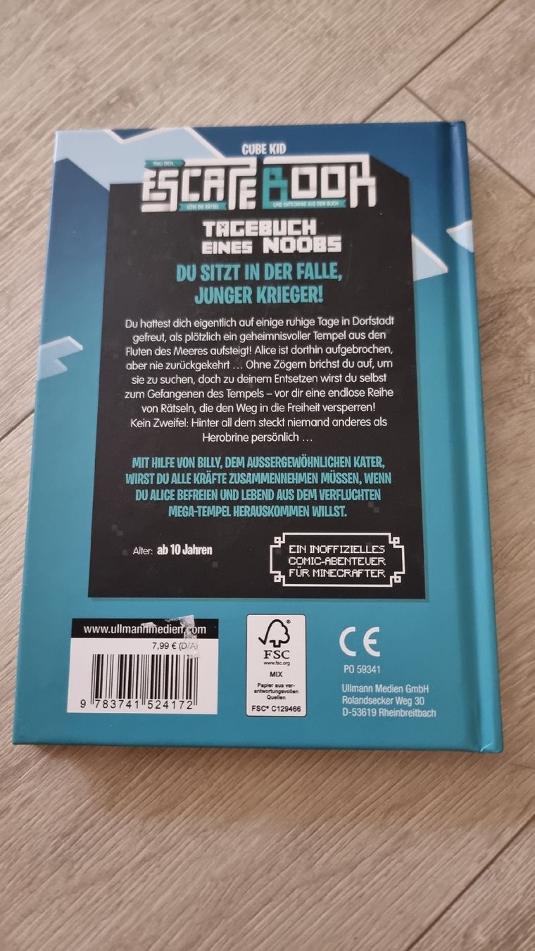 Bücher: Escape Book Tagebuch eines Noobs, Der Tempel,neuwertig  – Neu (gemäss Beschreibung) aus Wigoltingen von Zuckerfee84 1