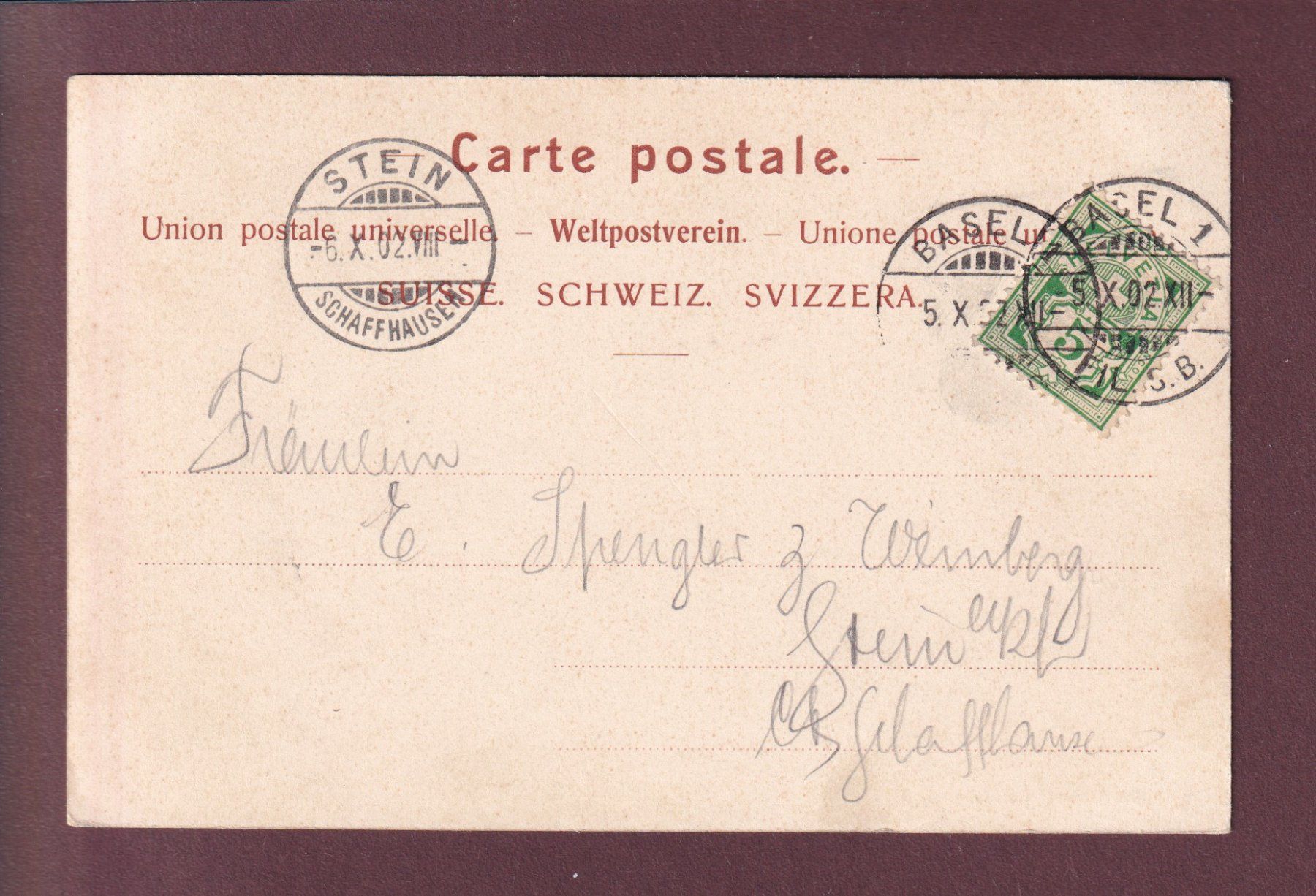 Cartoline postali: BASEL - Blick vom Münster - 1902 – Usato da Pully venduto da nicecards 1
