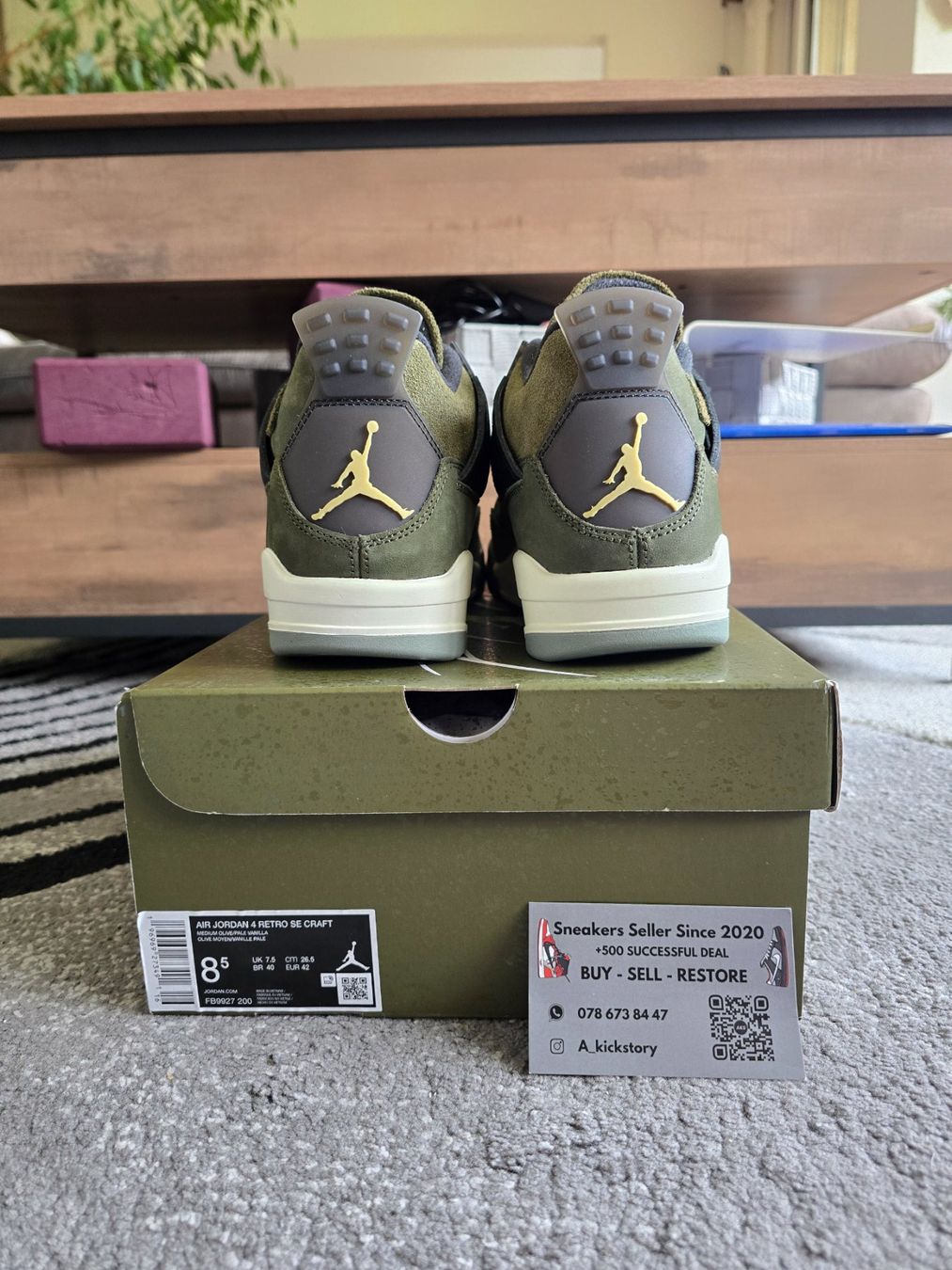 Scarpe da uomo: Jordan 4 craft olive – Nuovo e nell'imballaggio originale da Bôle venduto da A_Kickstory 4
