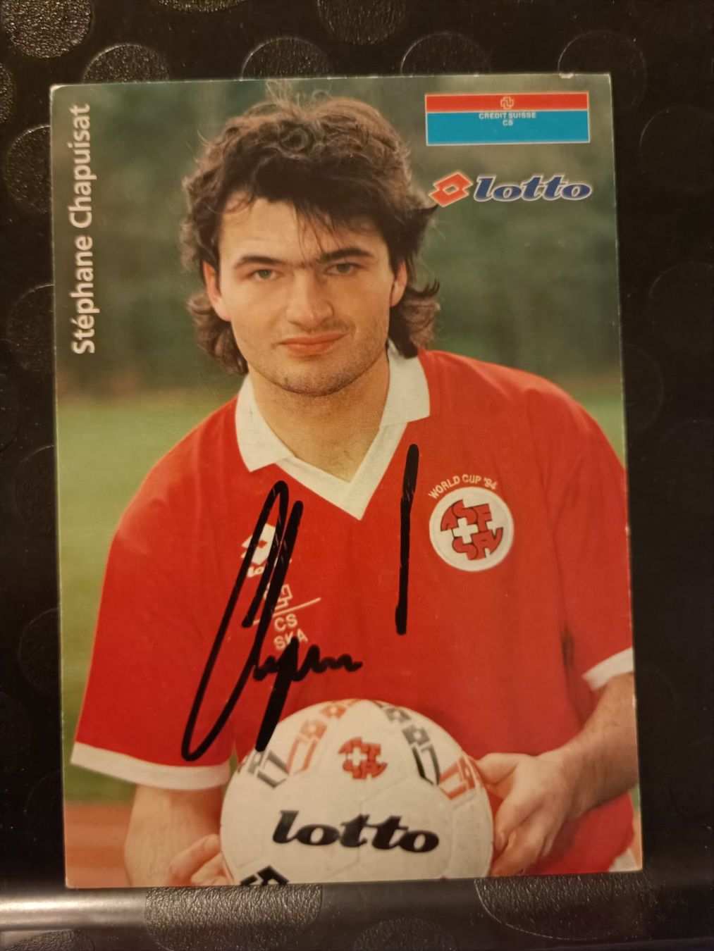 Autografi: Stéphane Chapuisat  - handsigniert – Usato da Menziken venduto da Artographs