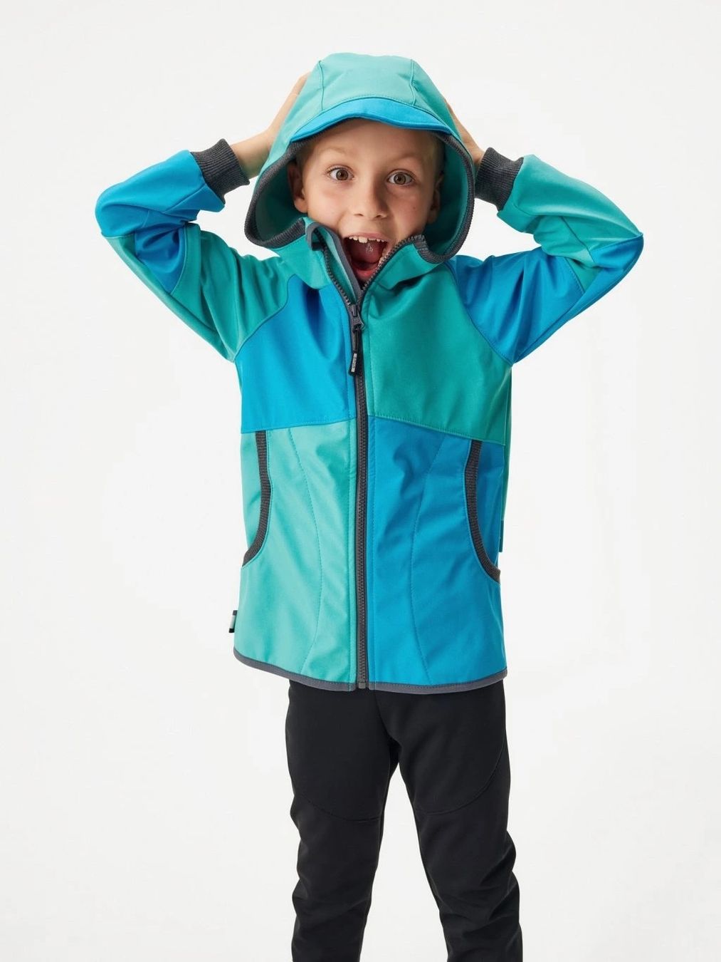 Jacken: Kinder Softshelljacke mit Fleece,Türkis  80/86 – Neu und originalverpackt aus St-Prex von kaz_2kyk 1
