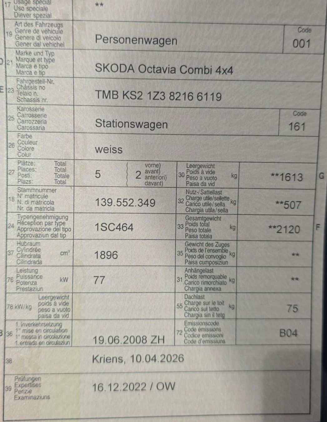 Skoda Autos: Skoda Octavia 1.9 Tdi – Gebraucht aus Luzern von ale_pq22 3
