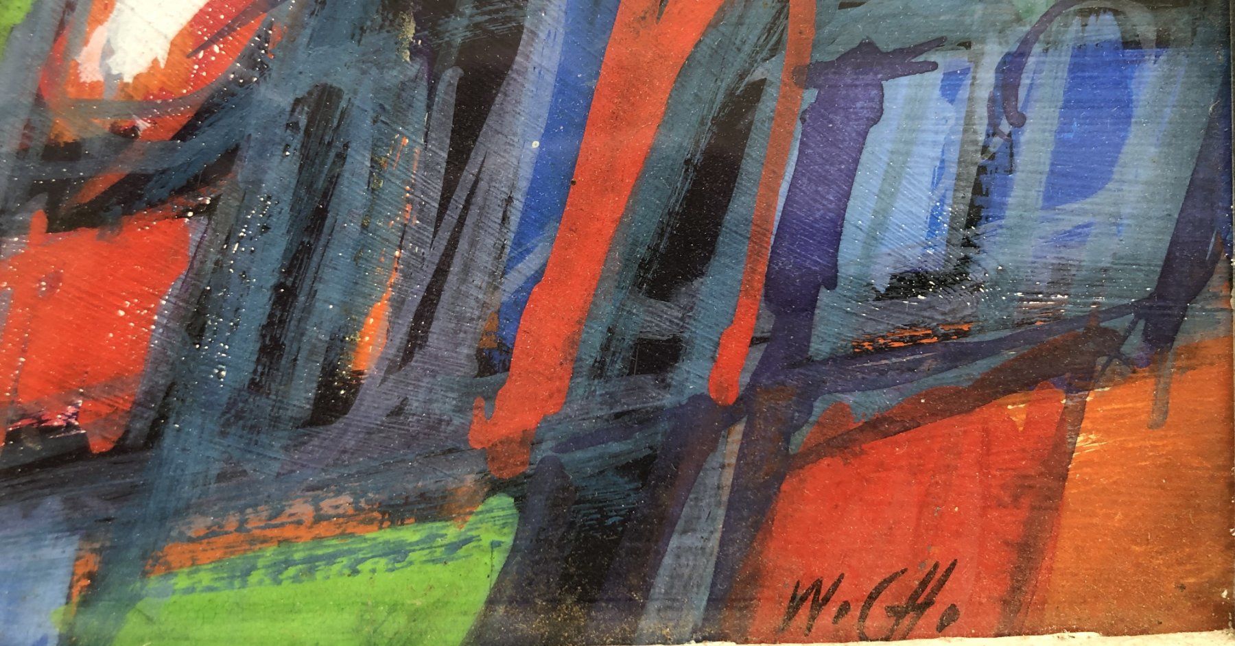Dipinti: Werner Christen (1912-1983) - Tempera a. Karton - "Das Fest" – Usato da Schaffhausen venduto da durruti 3