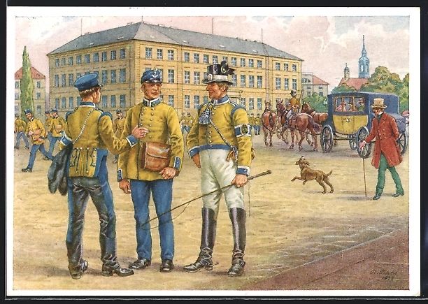 Ganzsachen: Dresden, Sächs. Briefträger und Postil – Gebraucht aus Berlin von bartko-reher