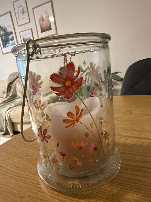 Alle Dekorationen: Windlicht, Blume - mit Kerze – Gebraucht aus Grellingen von lyd_vy9s 1