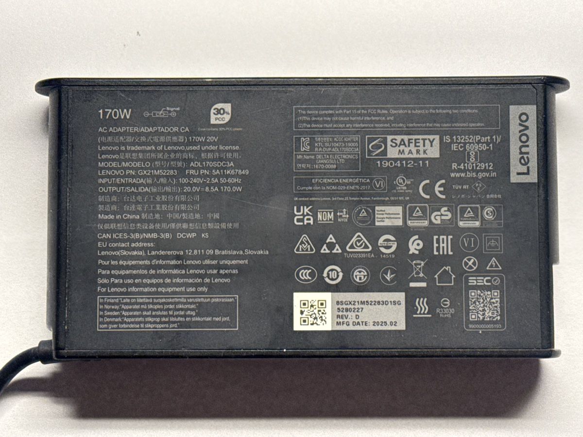 Lenovo Chargeur: Lenovo Netzteil slim 170W – D'occasion à Winterthur par chr_6gmw 3