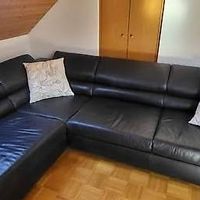 Hochwertiges Ledersofa Leder schwarz
