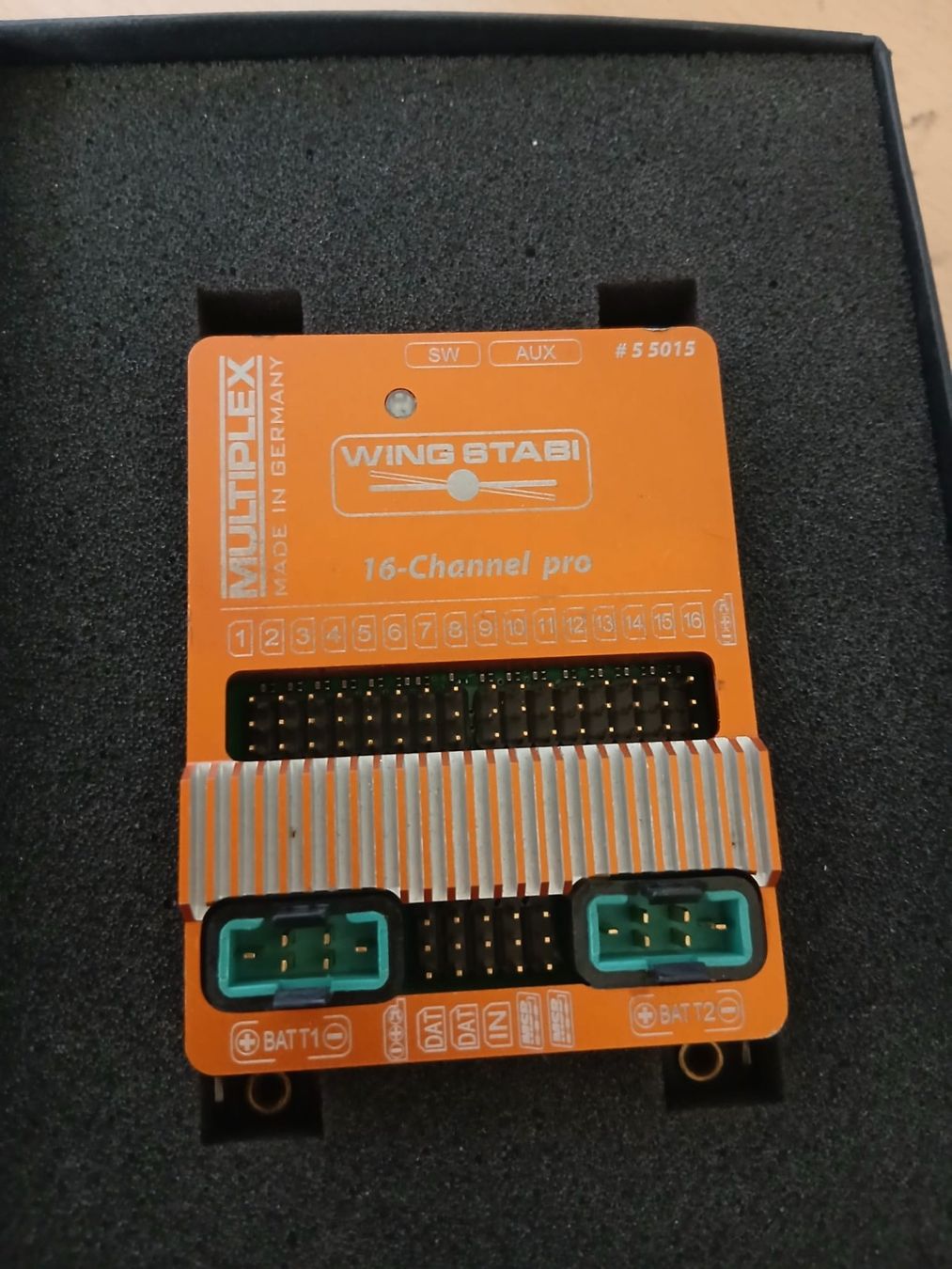 Multiplex Telecomandi: Multiplex Wingstabi Evolution 16 mit 35A Akkuweiche – Usato da Niederglatt SG venduto da Highway-Damage 1