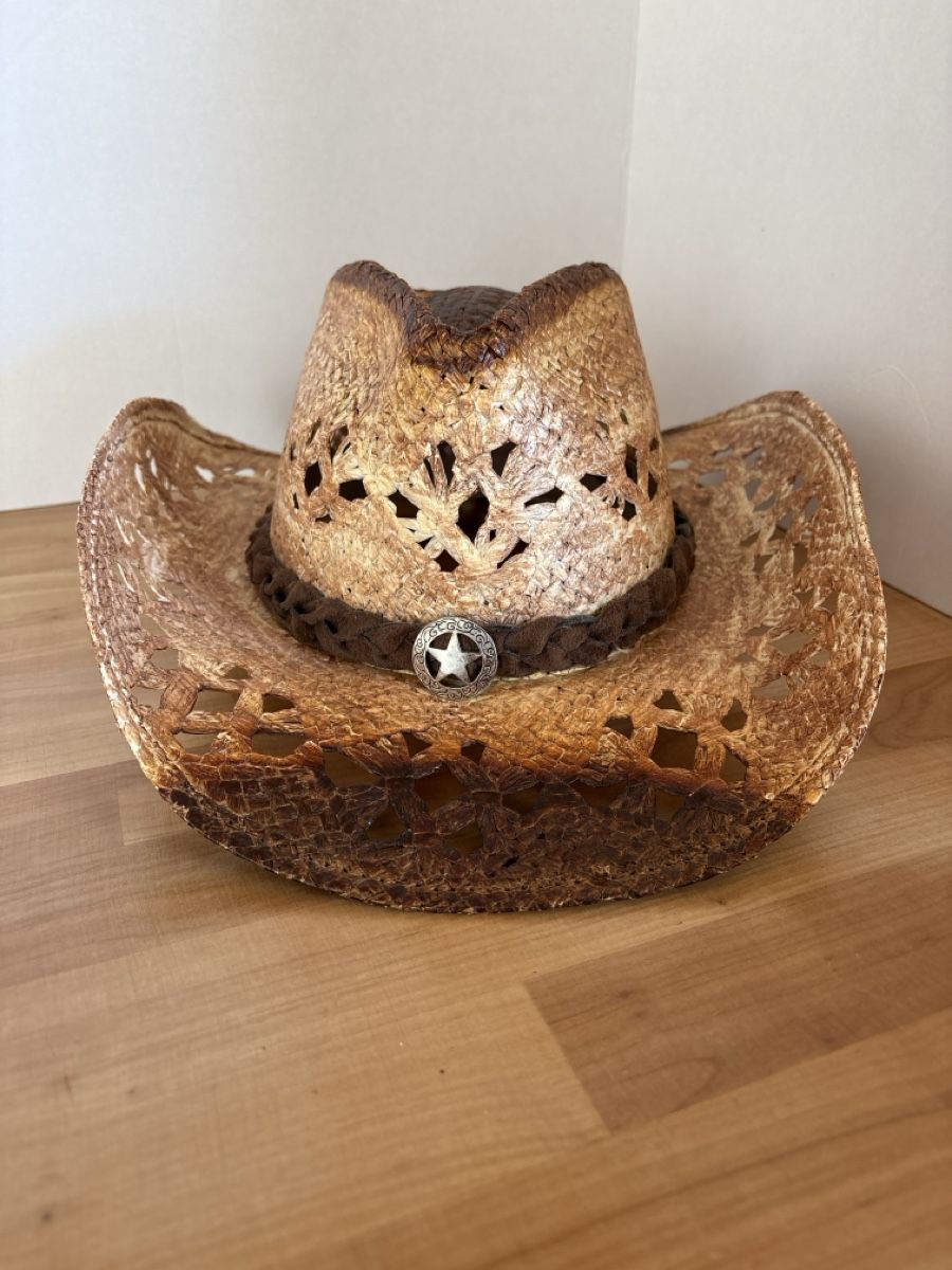 Copricapi, berretti & cappellini: Cowboy Strohhut von Stars & Stripes Gr. S – Nuovo (secondo la descrizione) da Rümlang venduto da euqinom16