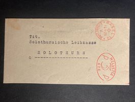Schweiz 1929 3 Porto-Stempel 626 Basel Streifband Sol.Leihk.