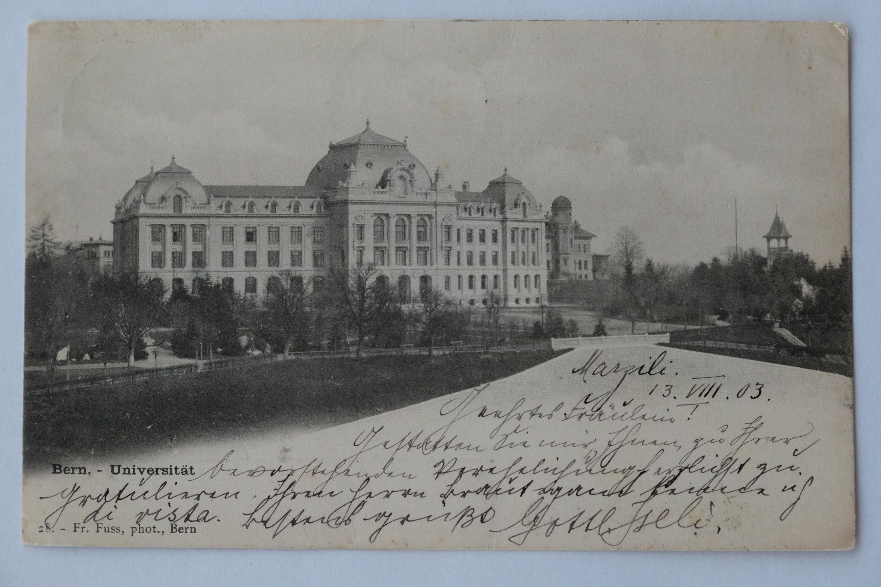 Cartes postales: Ansichtskarte Bern Universität 1903 – D'occasion à Ehrendingen par nicoro50