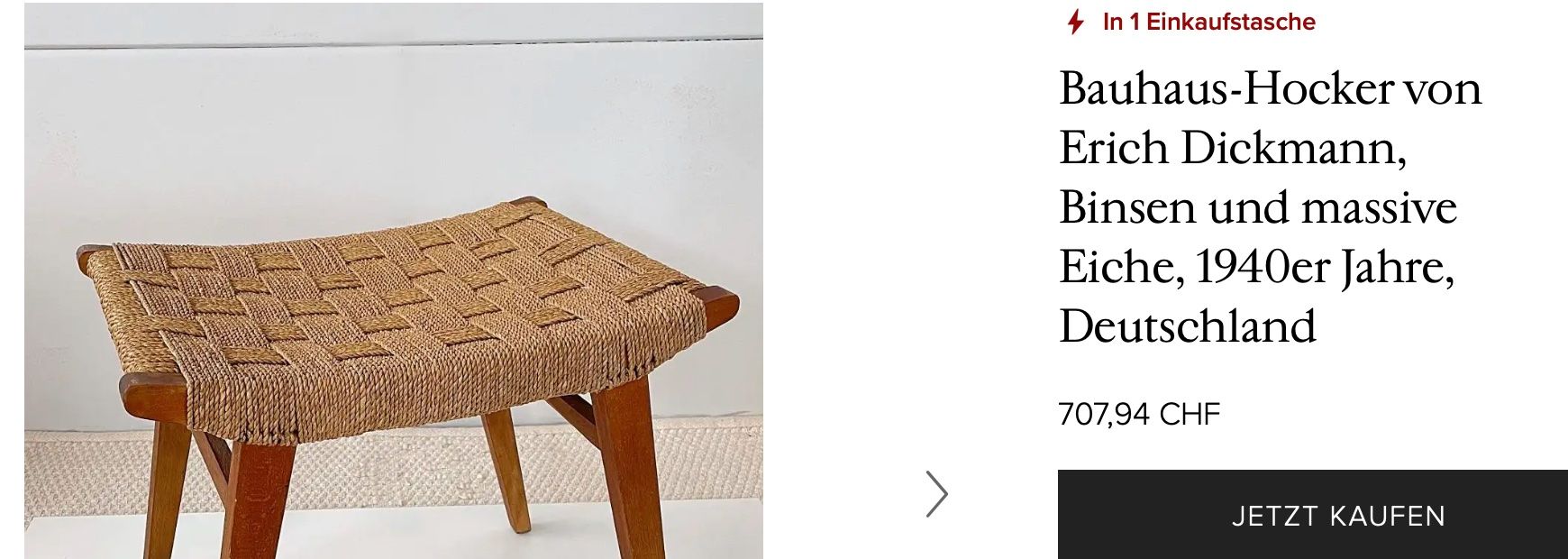 Sgabelli: Bauhaus-Hocker Erich Dickmann – Usato da Luzern venduto da Versuchende 7