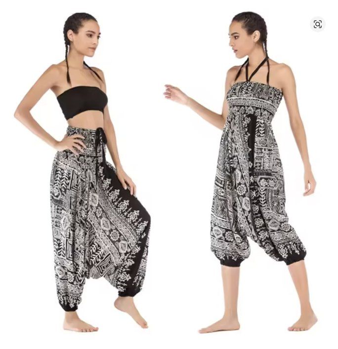Pantaloni: Bequeme Haremshose mit Elefantenmuster, neu, Einheitsgrösse – Nuovo e nell'imballaggio originale da Oberglatt ZH venduto da JulFul