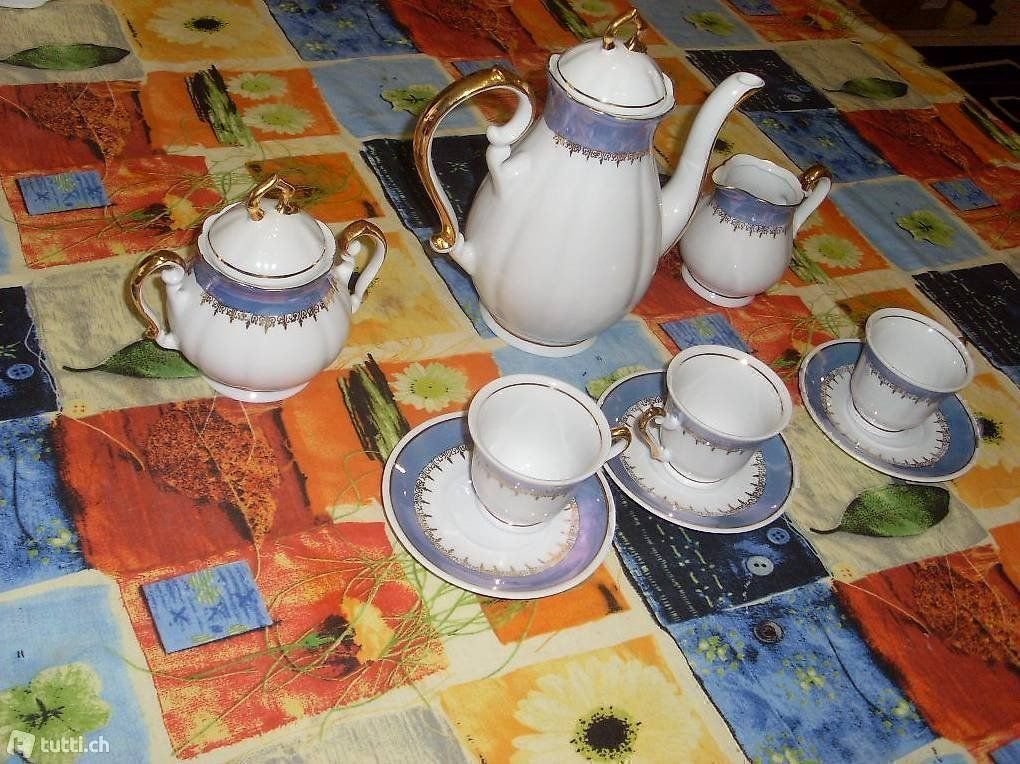 Set di piatti: Servizio da4 caffé,ceramica,bordo dorato – Usato da Coldrerio venduto da camillo71 3