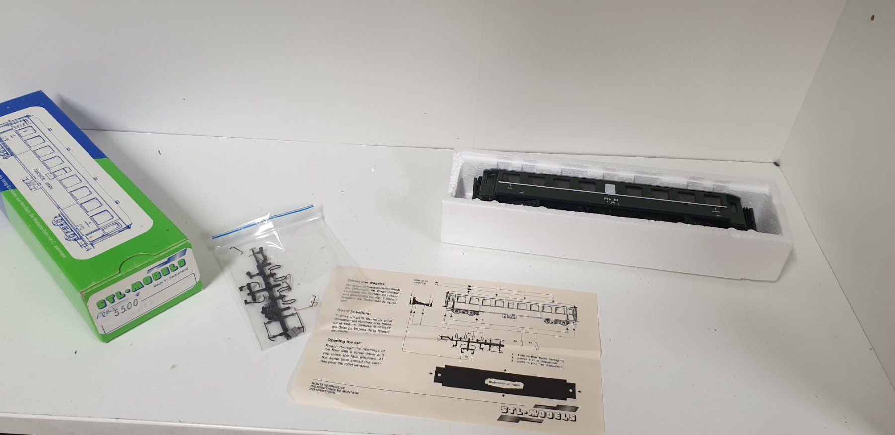 Modellini di ferrovie: STL-Models RhB Personenwagen – Usato da Geroldswil venduto da TopTrain54 1