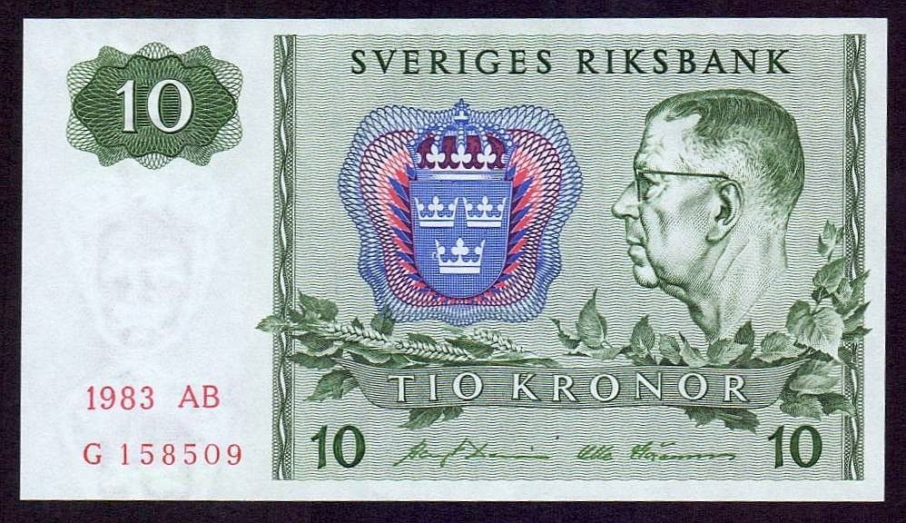 Banconote: Schweden 10 Krinen 1983 UNZ – Nuovo (secondo la descrizione) da Flamatt venduto da samowarow 1