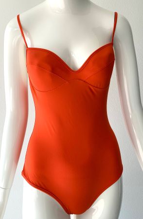 Chloé Badekleid orange - Logo-Stickerei - EU S - top Zustand