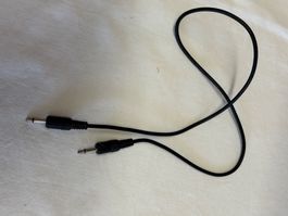 Câble audio Jack 3.5mm mâle-mâle, noir, parfait état! (464)