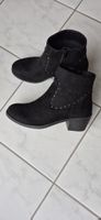 Schwarze Stiefeletten Gr. 41 mit Nieten, wenig getragen