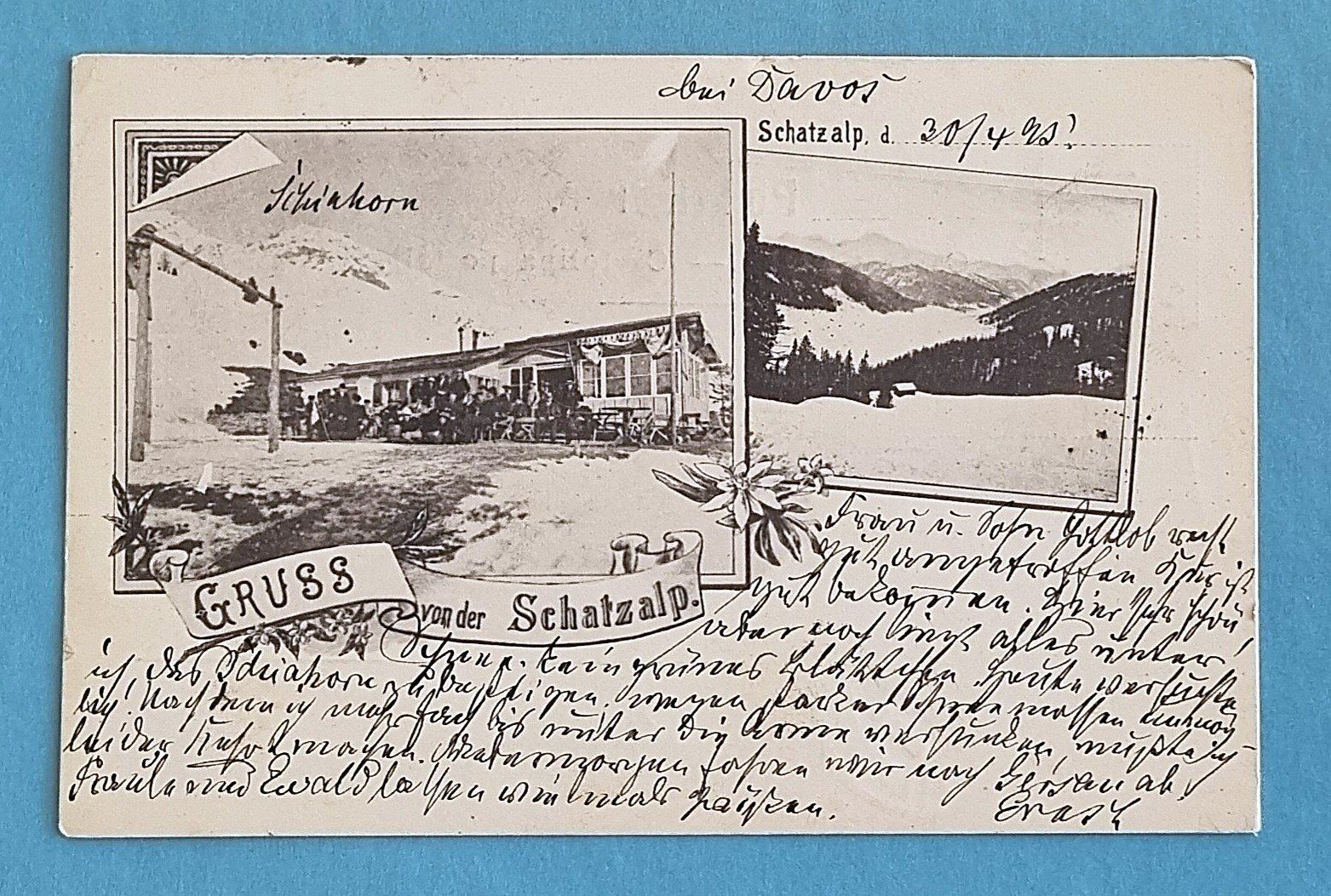 Ansichtskarten: Davos - Schatzalp - Poststempel 1895 !!!! – Gebraucht aus Rothrist von RROENK