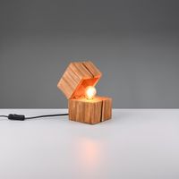 LED Tischleuchte, Braun, 16 cm Höhe