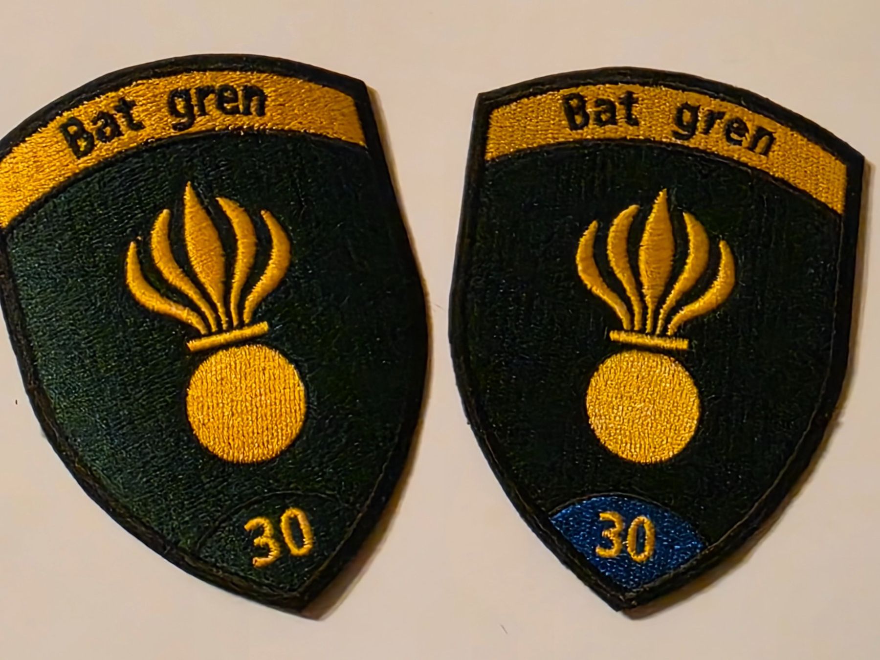 Schweizer Armee Plaketten & Abzeichen: Grenadier Abzeichen Duo Badges Bat Gren 30 originaux neu – Neu (gemäss Beschreibung) aus Nyon von freetoys08