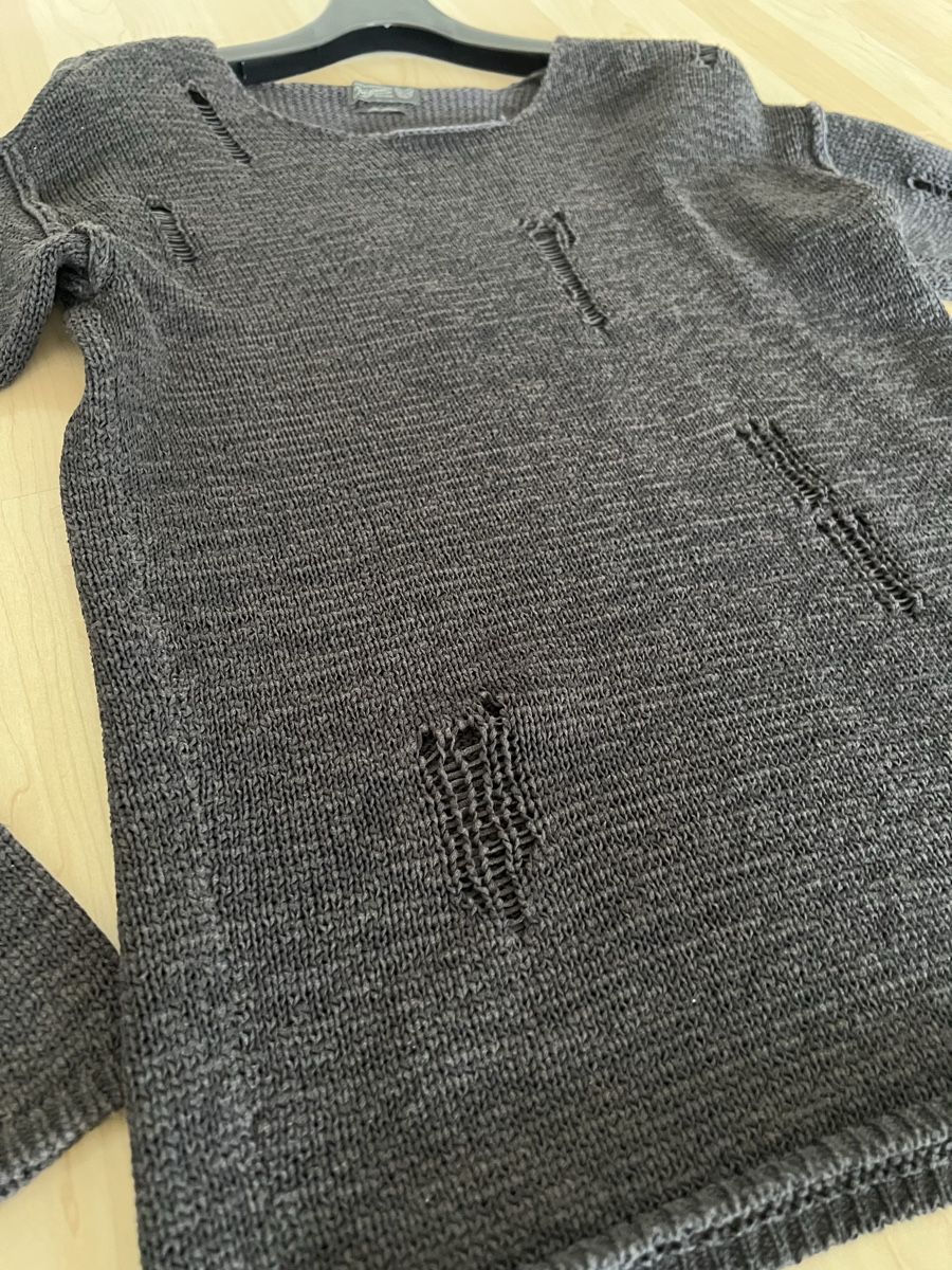 Jack & Jones Maglioni & Felpe: Jack & Jones Strickpullover mit Löchern, Grau, Grösse S – Nuovo (secondo la descrizione) da Winterthur venduto da ChicMarkt 1