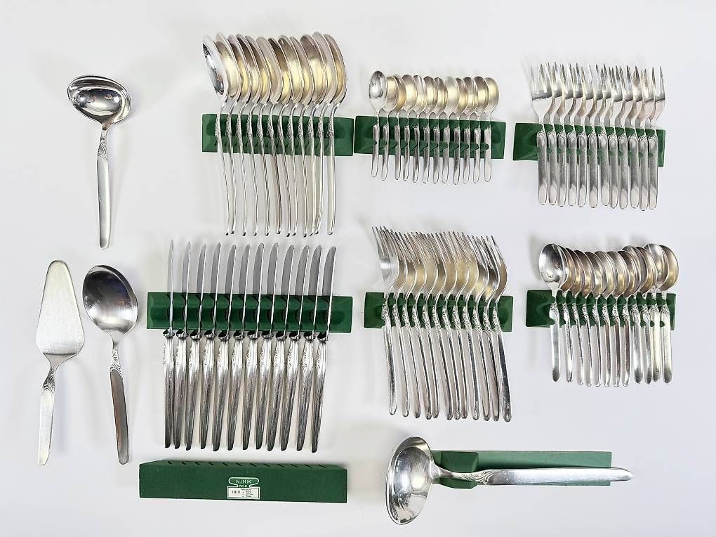 Set di posate: Versilbertes Besteck-Set Wirths 100 - 76-teilig - Vintage – Usato da Winterthur venduto da Anto-Bella
