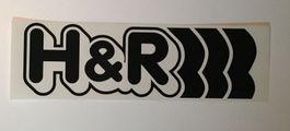 H&R Spezialfedern Aufkleber Sticker ca. 12.7x4cm, schwarz