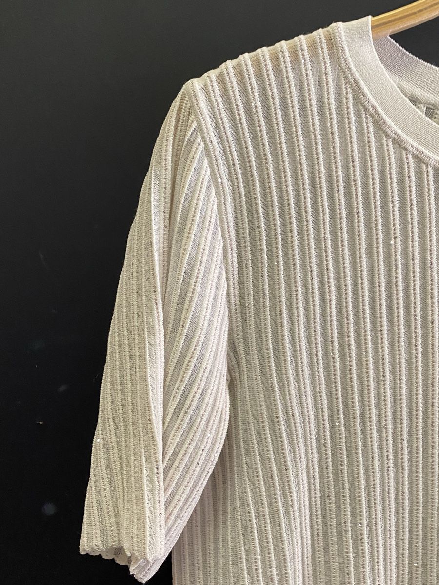 Marc Cain Maglioni & Felpe: Marc Cain  Pullover beige mit Glitzer 38 neu – Nuovo (secondo la descrizione) da Büron venduto da Coerner 1