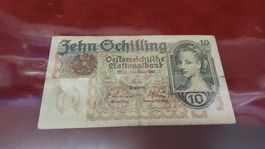 Sammlerstück: 10 Schilling Schein, Oesterreich 1946 👍