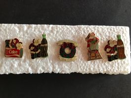 Pin Pins COCA-COLA Weihnachts-Motiv Santa Claus  5 Stk