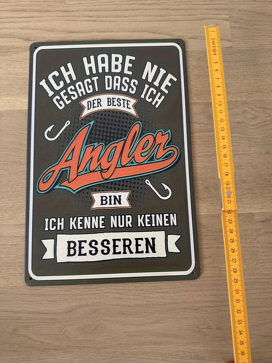 Insegne: Wandschild "Bester Angler" Deko Geschenkidee Mann – Nuovo e nell'imballaggio originale da Oberurnen venduto da jasmin2fel