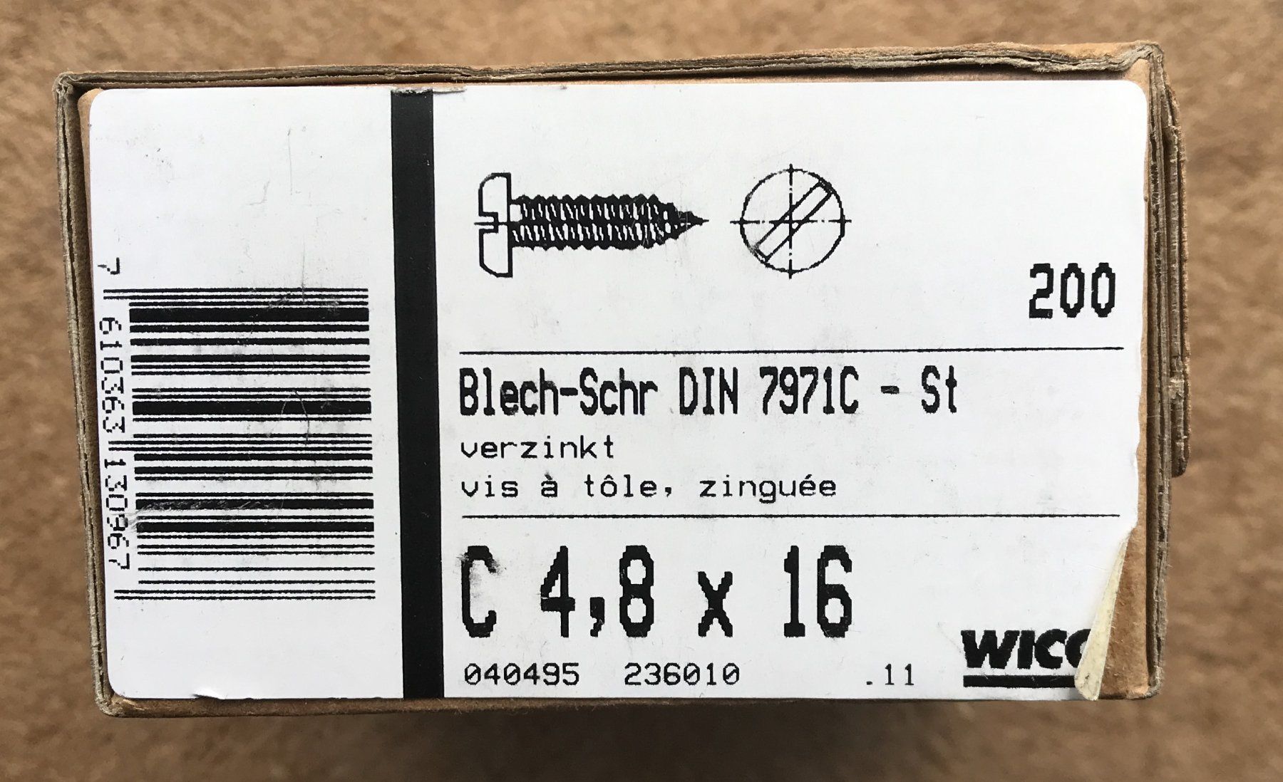 Tutti gli attrezzi: WICO SCHRAUBEN NEU UND ORIGINALVERPACKT – Nuovo e nell'imballaggio originale da Ostermundigen venduto da Heavenmaus75