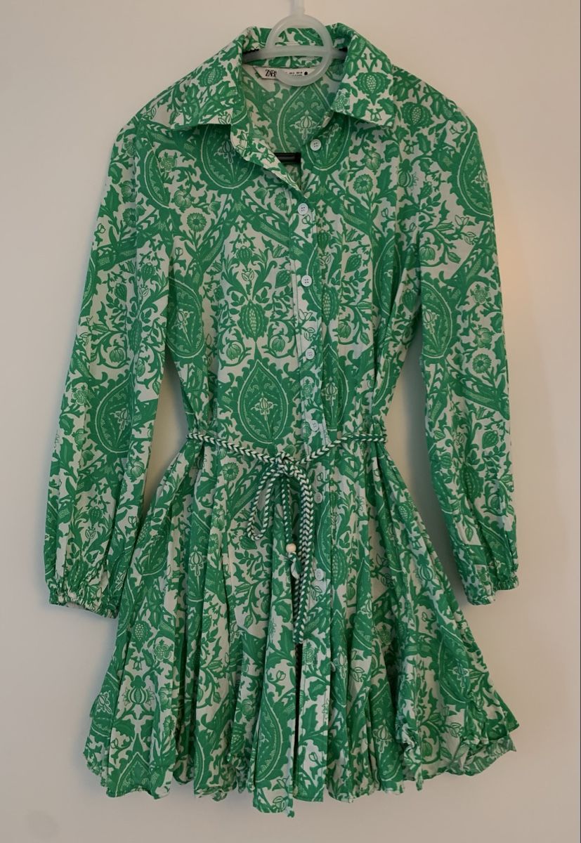 Zara Vestiti: Zara grünes Blusenkleid / Grösse S – Usato da St. Gallen venduto da delideja01 2