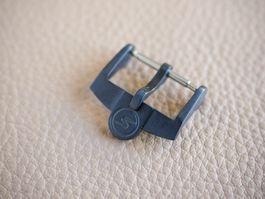 NOS neue schwarze STROM Dornschliesse Stahl für Uhrband 18mm