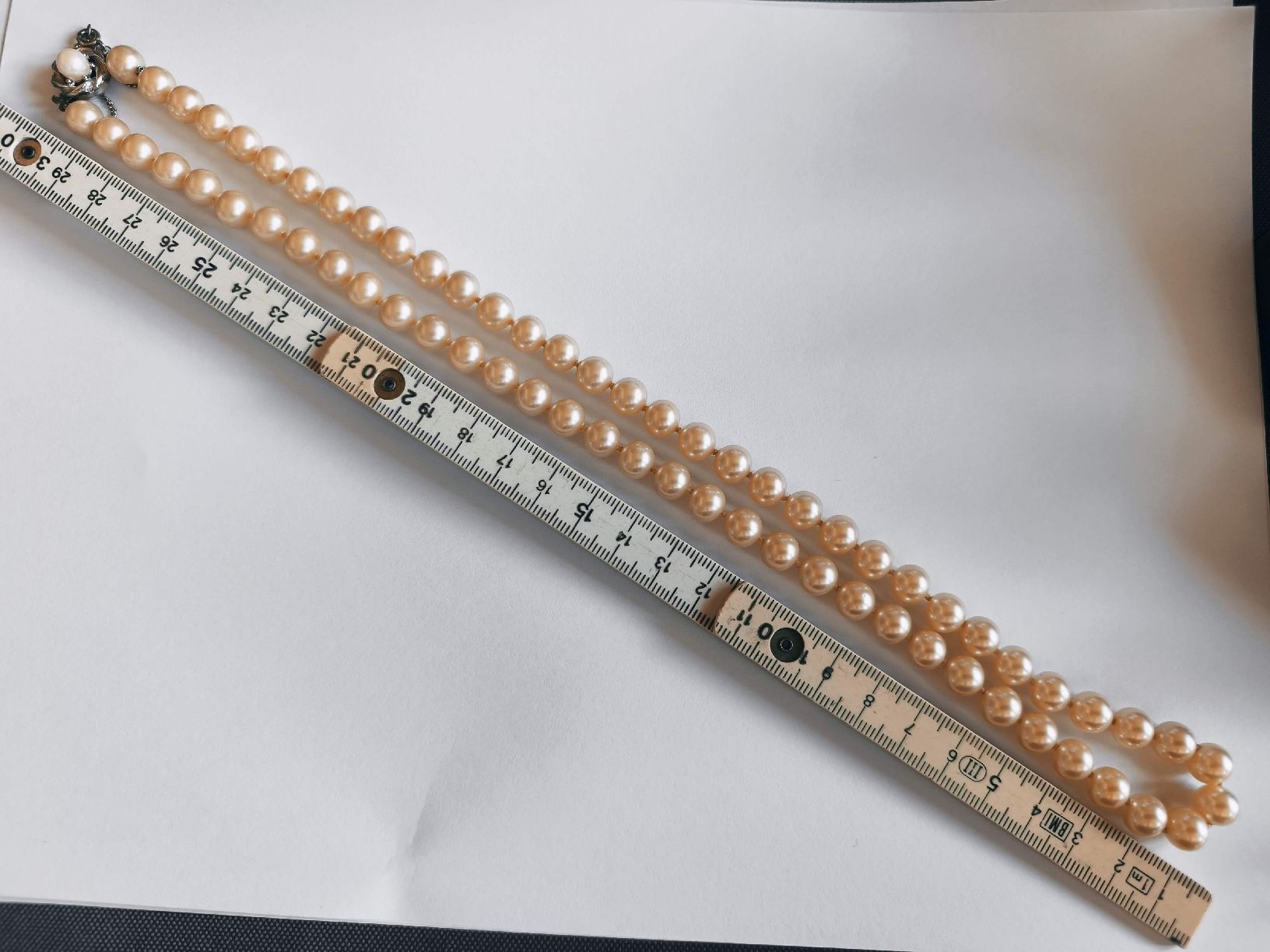 Catenine: Faux Perlenkette hellrosa mit Schmuckverschluss 60 cm lang – Usato da St. Gallen venduto da GIULESGG 7