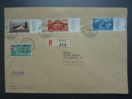 1945 Pro Patria R-Satz-Brief,  Fr. 3.-- / SBK Fr. 100.--