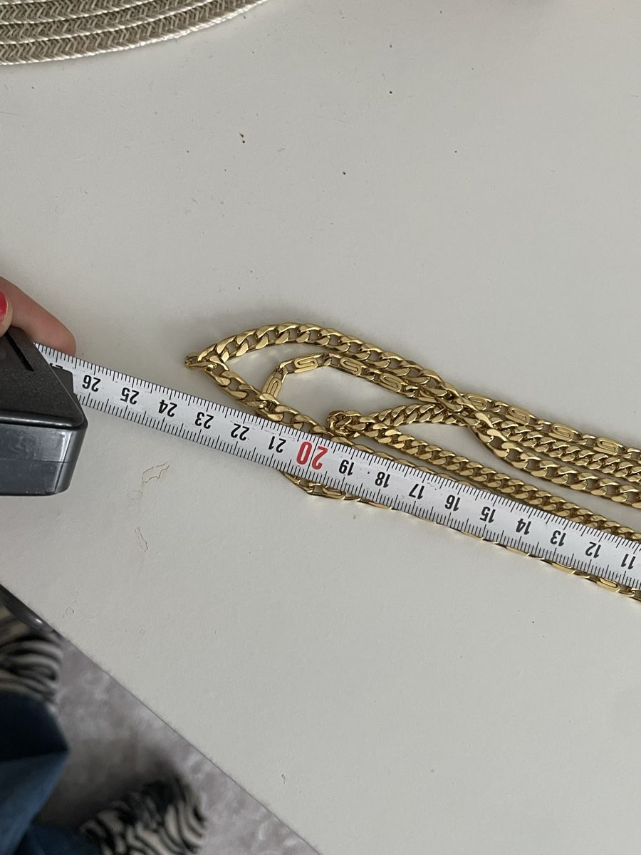 Catenine: Collier multi-chaînes plaquer or avec fermoir nœud 45 cm – Usato da Worben venduto da benit.drn 8