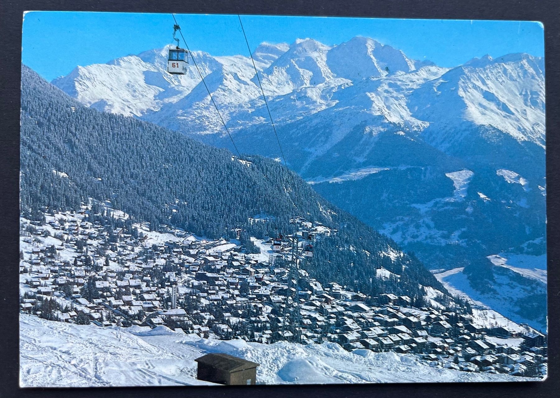 Cartoline postali: Verbier et Le Grand Combin/ Gondelbahn – Usato da Ostermundigen venduto da DaxKarten-75