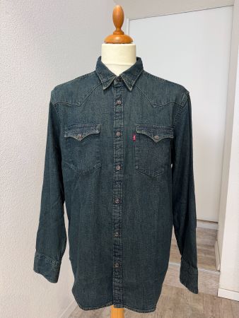 Levi’s Standard Western Jeanshemd Herren Gr. L – Blau / Rost