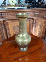 Vintage Messing Vase Handgraviert Indien