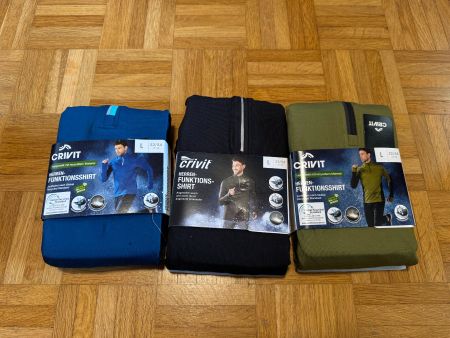 Herren Funktionsshirt Crivit Grösse L 3 Stück neu