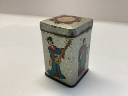 Antike Spielzeug Blechdose für Kaufmannsladen